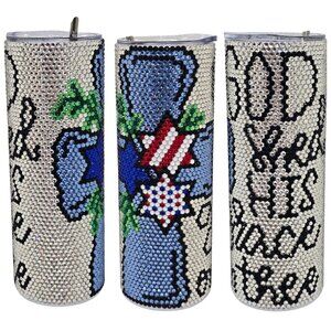 20oz Rhinestone Tumbler God Shed His Grace on Thee